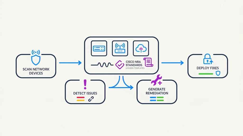 Fynite product screen for Cisco Network Golden Configuration Compliance & Remediation