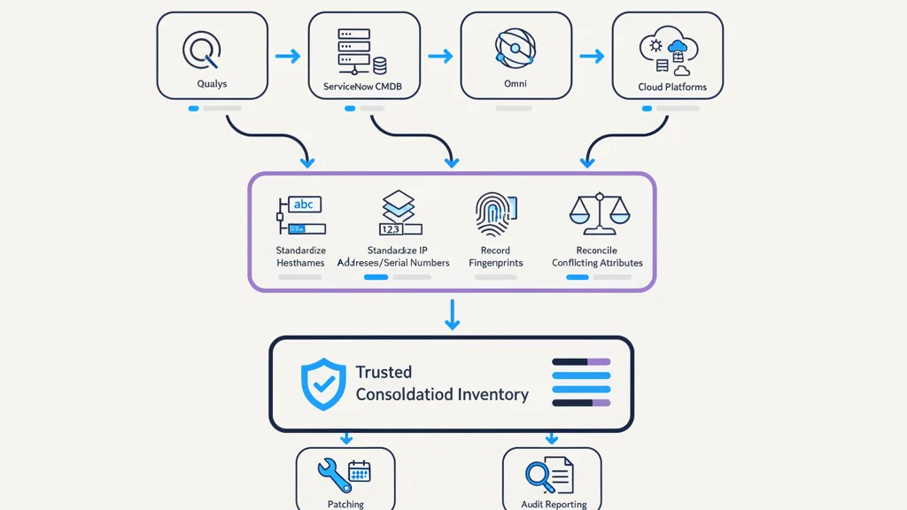 Fynite product screen for Unified Server & Endpoint Inventory Reconciliation