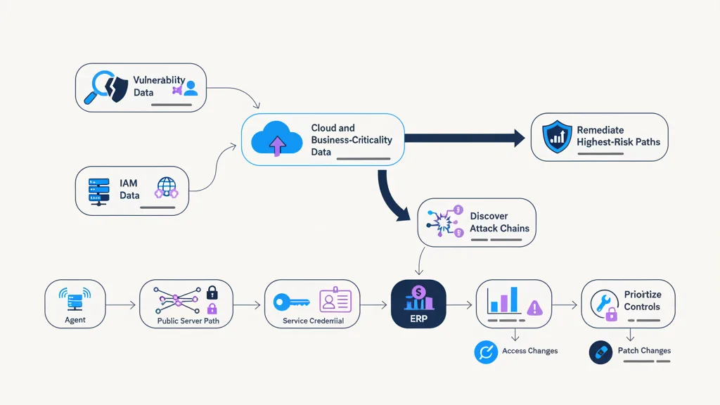 Fynite product screen for Enterprise Cyber Attack-Path Discovery & Risk Reduction